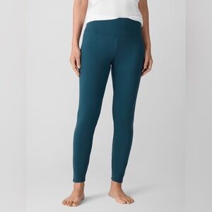 NWT Eileen Fisher Cozy Brushed Terry Hug High-Waisted Leggings in Alpine